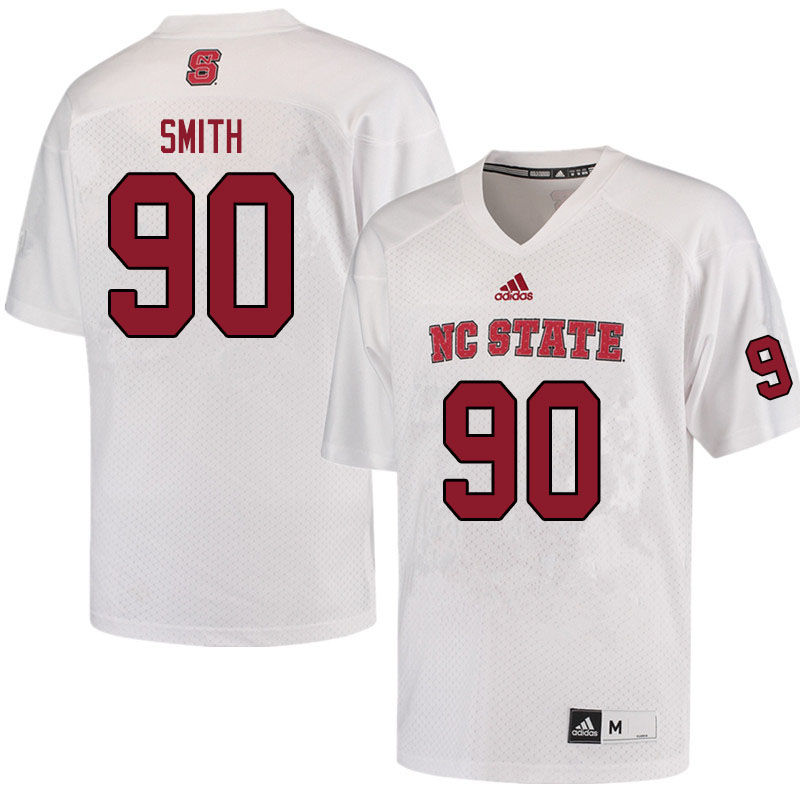 Men #90 Collin Smith NC State Wolfpack College Football Jerseys Sale-White